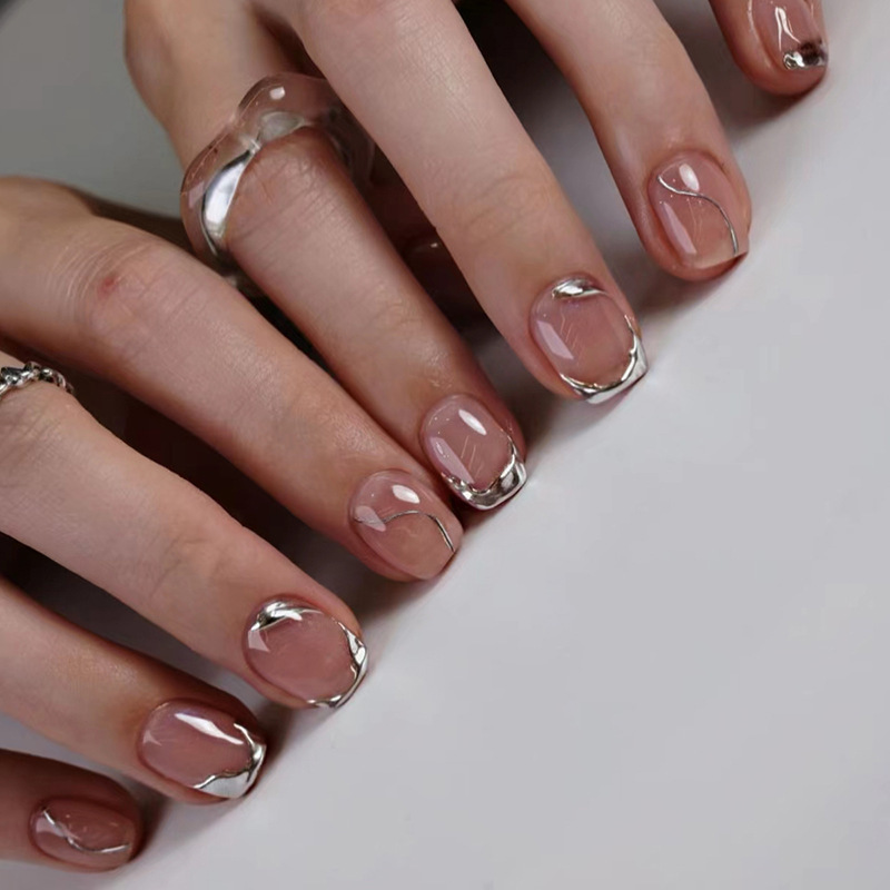 Nail Art Overlay - Short fake nails for women girls