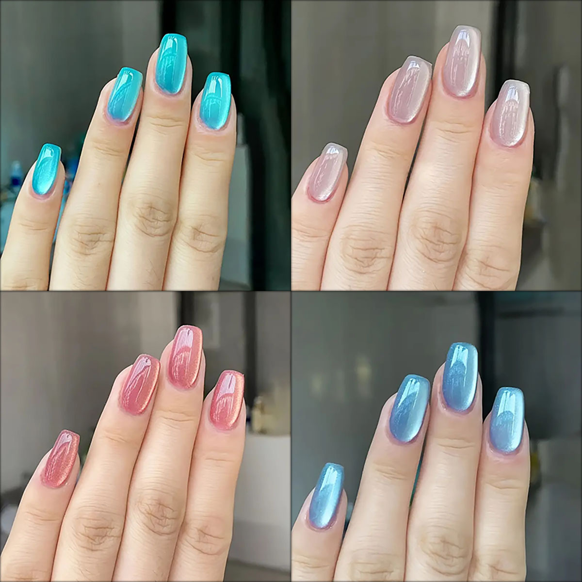 Nail Art Overlay - 24pcs/30pcs short square ballet fake nails