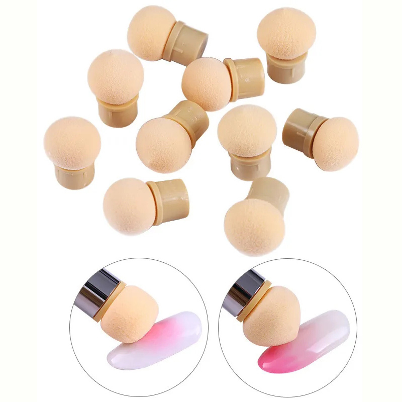 Dip Powder Nail - Round Sharp Head Sponge Heads Replacement