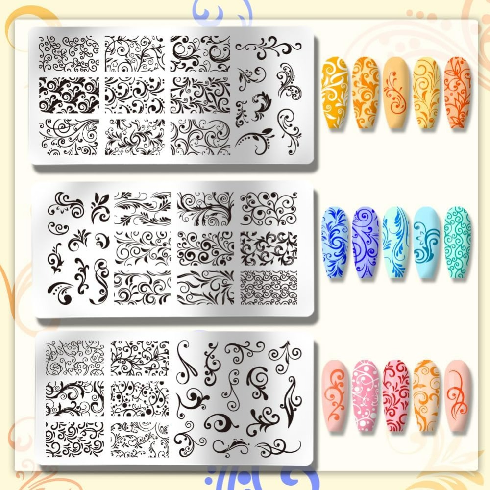 3pcs Swirl Pattern Nail Art Te - Nail Art Inspo recension och pris