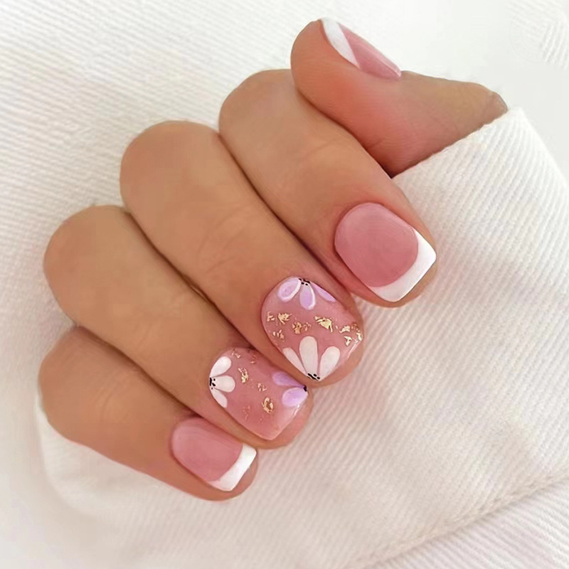 24Pcs Short Ballet False Nails - Nail Art Overlay recension och pris