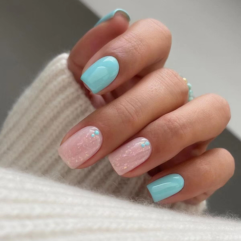 24Pcs Short Ballet False Nails - Nail Art Overlay recension och pris