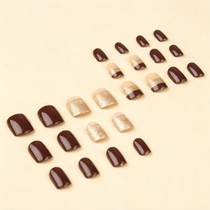 Short Square fake nails for wo - Nail Art Overlay recension och pris