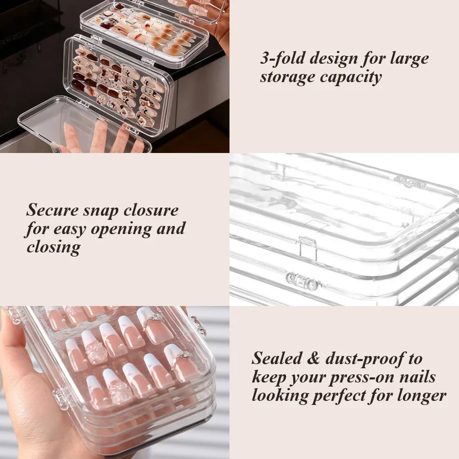 Clear Foldable Press On Nail S - Nail Art Overlay recension och pris