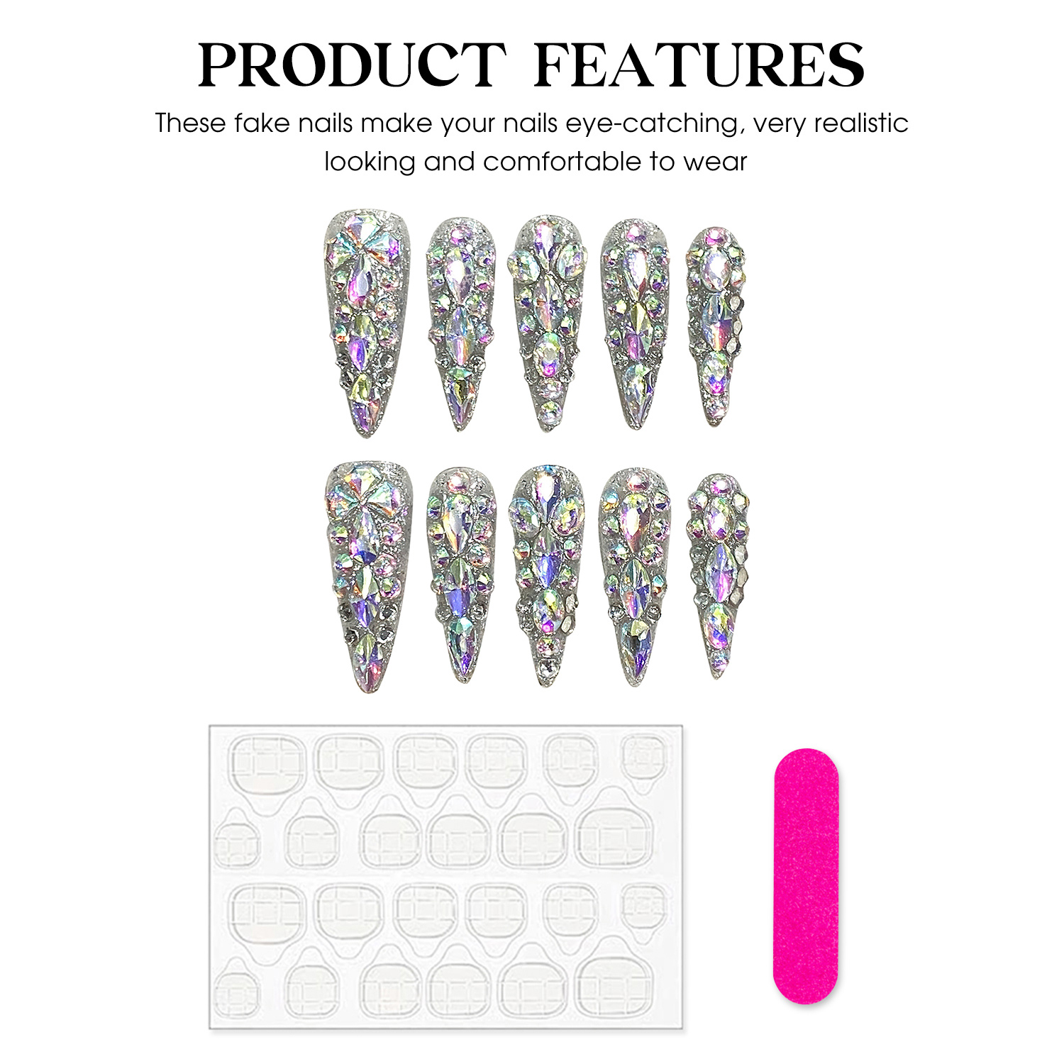 10pcs Handmade Press On Nails  - Nail Art Press On recension och pris