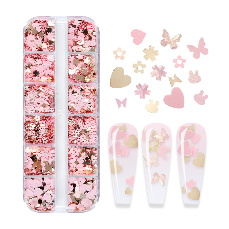 Mix Color Fluorescent Butterfl - Nail Art Overlay recension och pris
