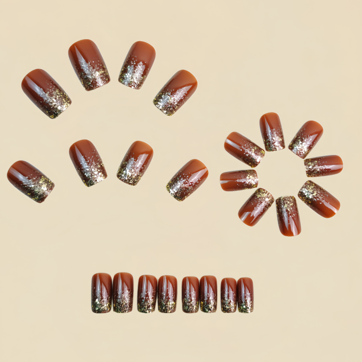 Short Medium fake nails Gradie - Nail Art Press On recension och pris