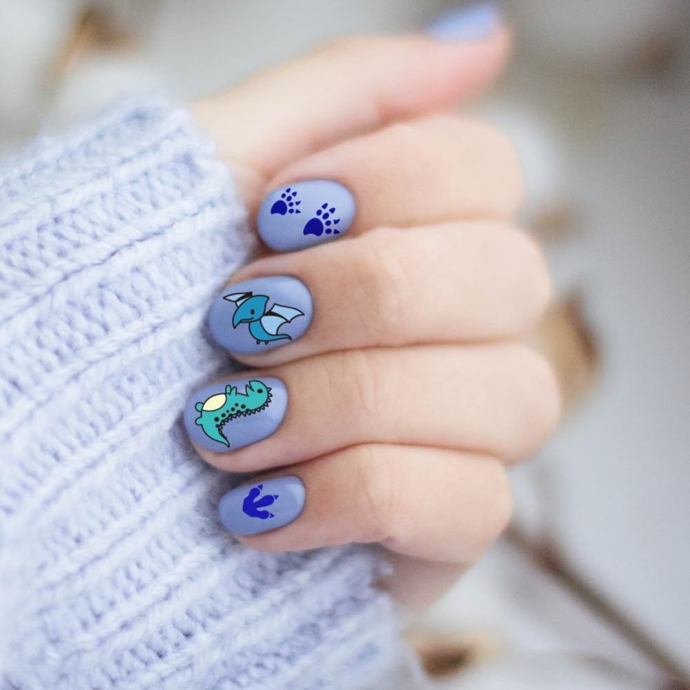 3pcs Dinosaur Nail Stamping Pl - Nail Art Inspo recension och pris