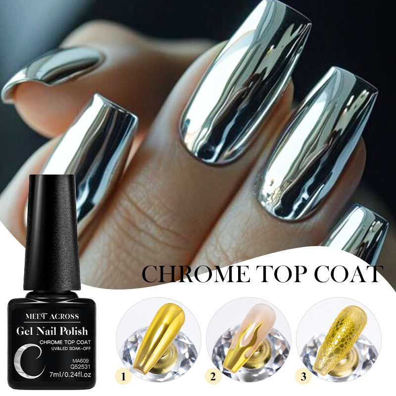 7ML Chrome Top Coat For Mirror - Dip Powder Nail recension och pris