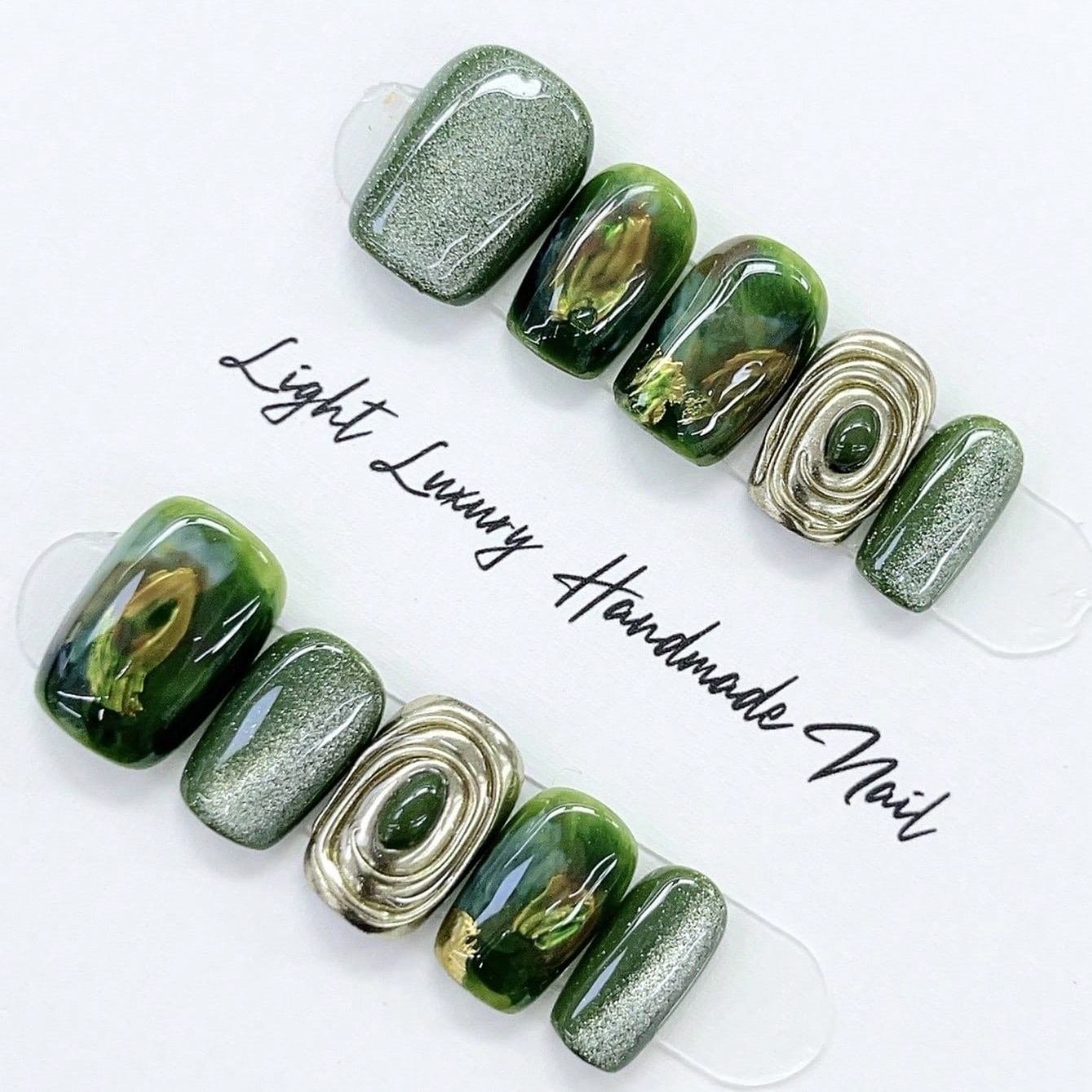 10pcs Pure Hand Pressed Short  - Nail Art Overlay recension och pris