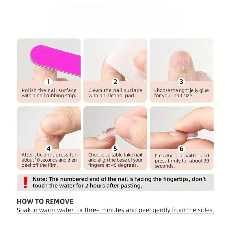 10pcs Pure Hand Pressed Short  - Nail Art Overlay recension och pris