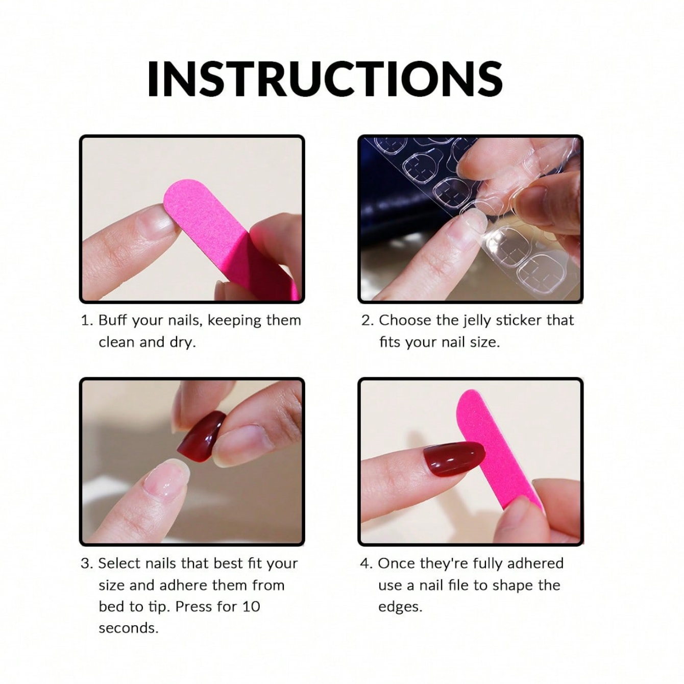 10pcs Pure Hand Pressed Short  - Nail Art Overlay recension och pris